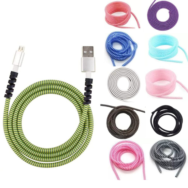 Triple Color Ultimate Cable Protector  Spiral 10 Pcs 1.5 Meters + Cable  Winder 20 Pcs