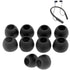 oft Silicone Rubber Earbuds Tips Eartips Earpads Earplugs for Sennheiser CX 1.00, 7.00BT, 80S, 150BT, 180, 213, 275S, 300S, 350BT (Medium Size) (10 Pcs Pack)(Black)