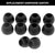 oft Silicone Rubber Earbuds Tips Eartips Earpads Earplugs for Sennheiser CX 1.00, 7.00BT, 80S, 150BT, 180, 213, 275S, 300S, 350BT (Medium Size) (10 Pcs Pack)(Black) Crysendo